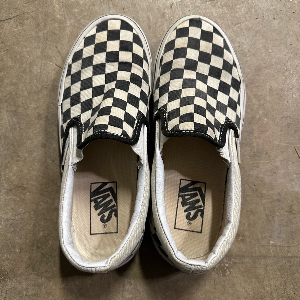 Vans Cream Canvas Sneakers in size 5.5